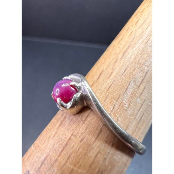 Vintage 14k white gold star ruby estate ring size 6 - Picture 16 of 16
